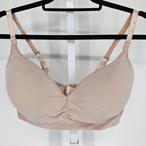 Jessica Simpson Womens Sz 1X Classic Nursing T Shirt Bra Beige Wire Free